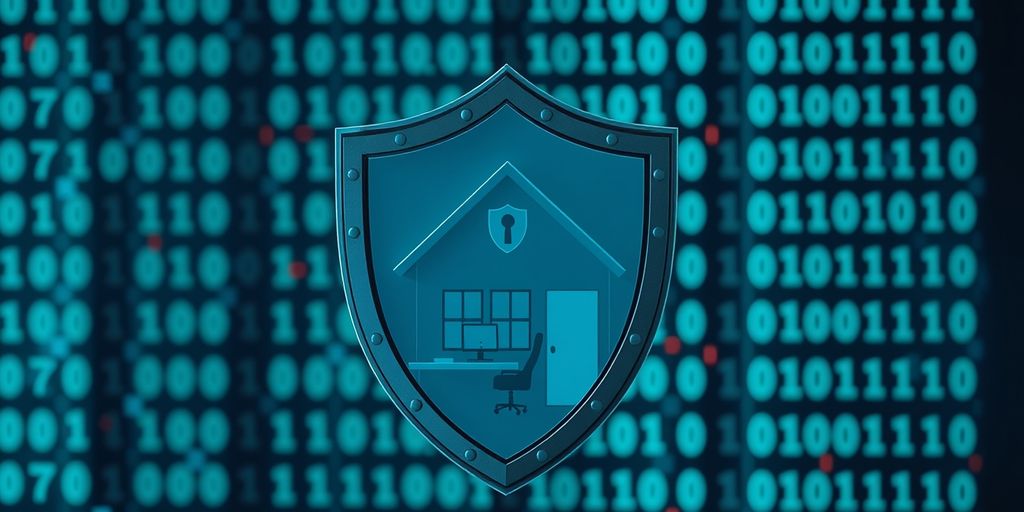 Shield protecting startup office from digital threats